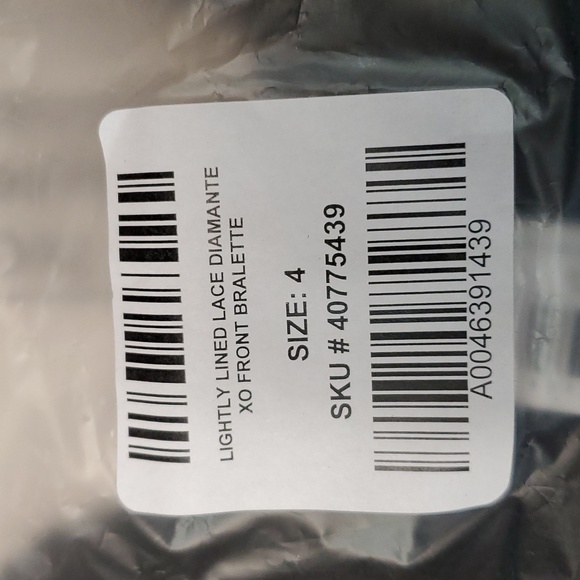 ❤️NWT VINTAGE TORRID BRA - LIGHTLY LINED - LACE XO FRONT, DIAMANTE BRALETTE - 4X - Picture 5 of 9